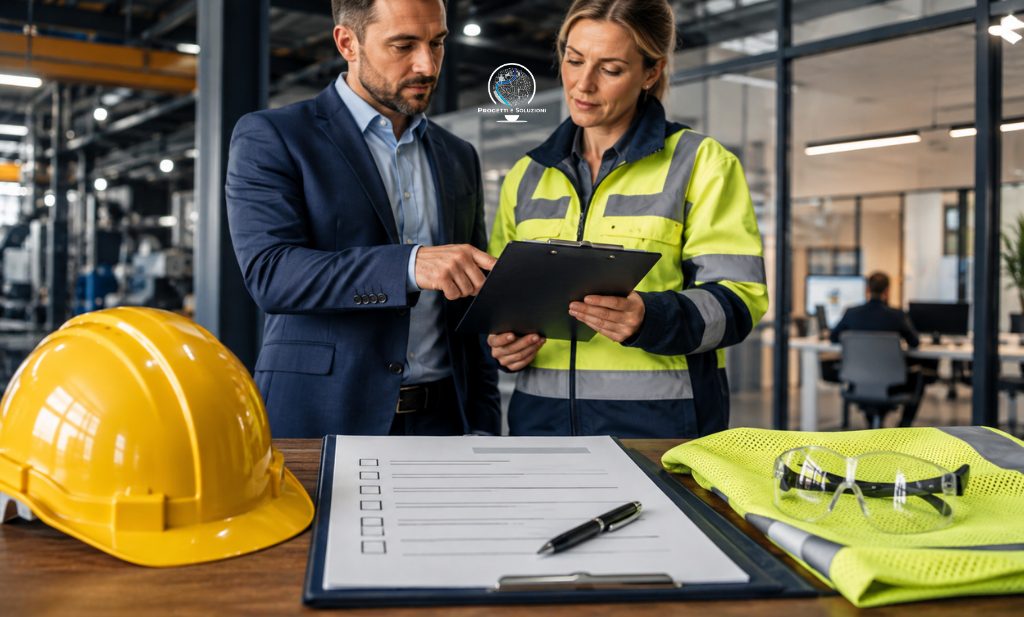 Datore di lavoro e RSPP esaminano il DVR, documento di valutazione dei rischi