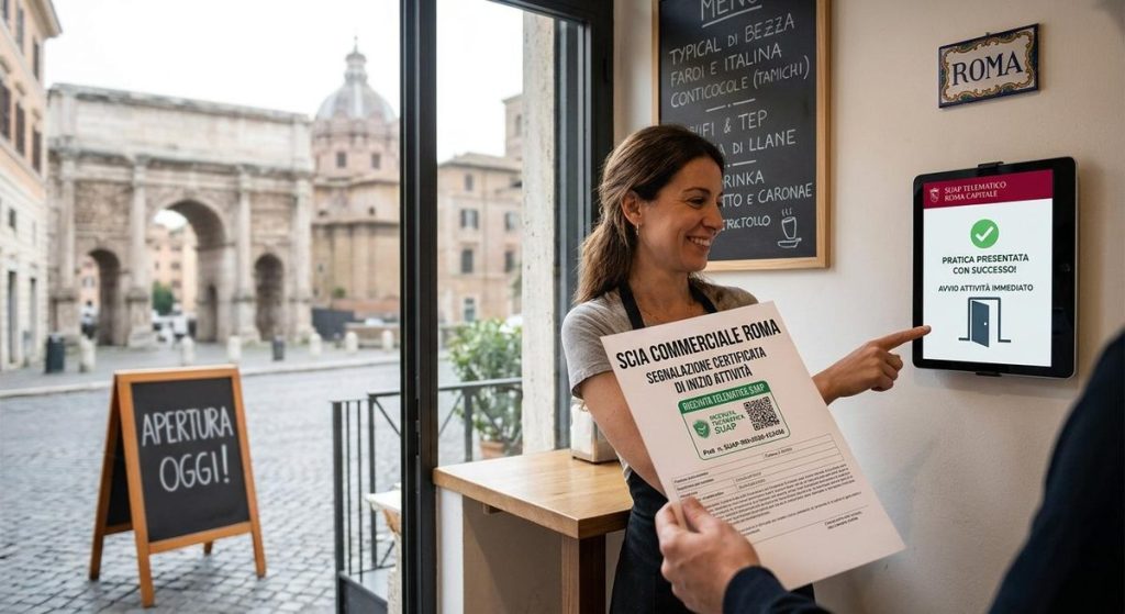 Apertura di un negozio a Roma dopo la presentazione della SCIA commerciale al SUAP